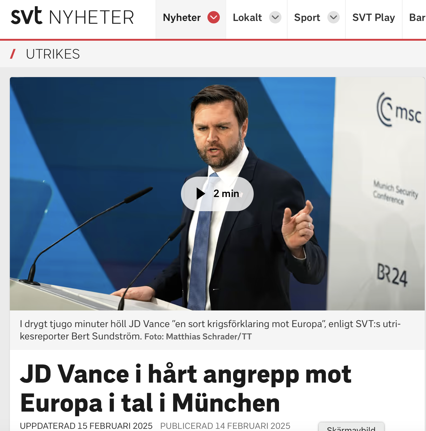 Hur smarta politiker flyttar focus – exemplet JD Vance i Europa